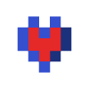 A red pixel-art heart.
